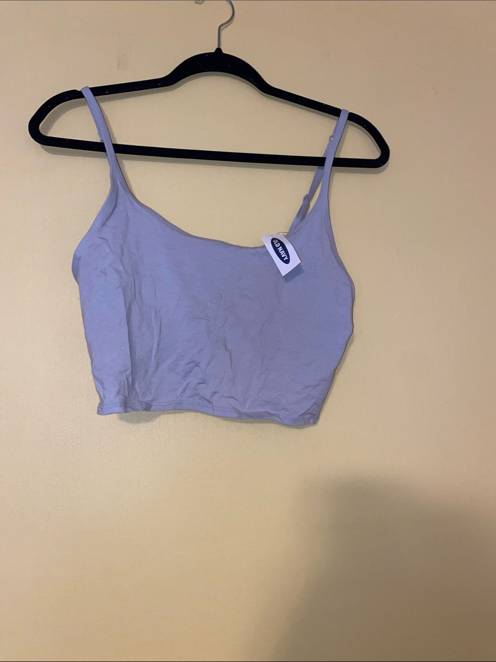 Gray Adjustable Strap Cropped Cami - old Navy
